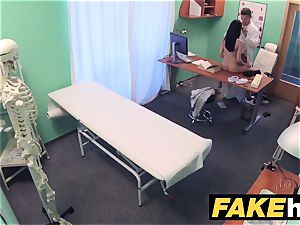 fake medical center Doctors jizz-shotgun spreads warm Portuguese stunner